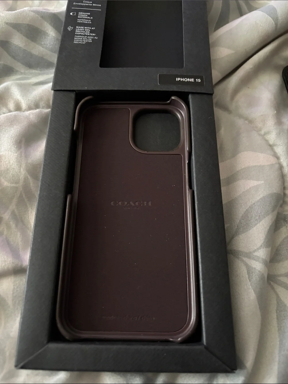 Coach Brown Monogram Canvas iPhone 15 Case